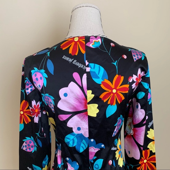 Vtg Y2k Iceberg Jeans Floral Print Versace Dolce - Picture 5 of 12